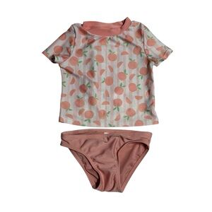 Floatimini Peach Baby Toddler Girl Swimsuit Set Size 24 Months